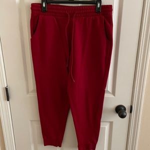 Burgundy joggers